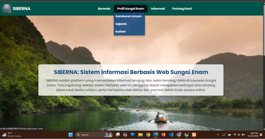 Website Penjualan Otak-Otak Sungai Enam